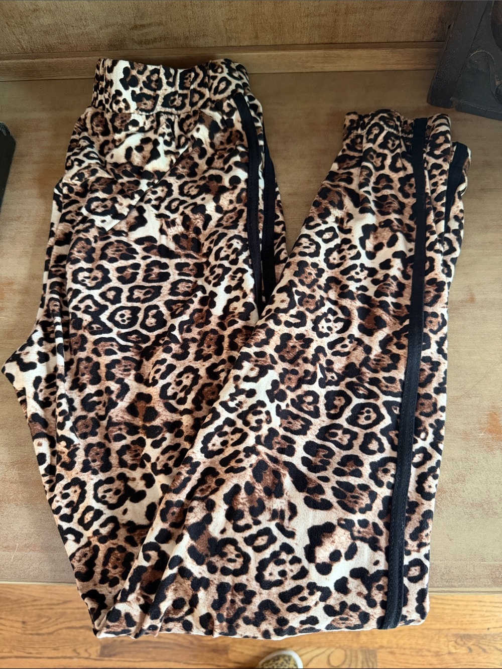 Leopard Print Jogger Pants — Brown & Black Animal Print